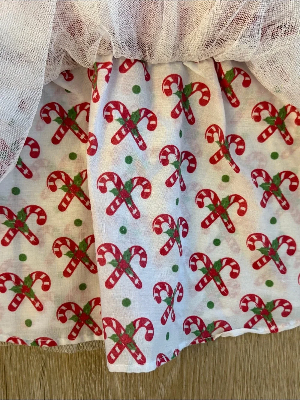 Little Lass Girl's Size 6 Red Reindeer Top With Candy Cane Printed Skirt